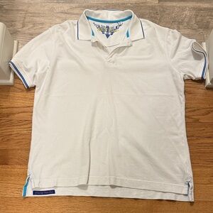 Robert Graham white polo shirt